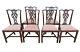 Charming Matched Set Of 6x Antique Victorian Mahogany Upholstered Dining Chairs