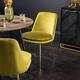 Chelsea Dining Chair Lime Velvet Upholstered Seat With Art Deco Gold Metal Base