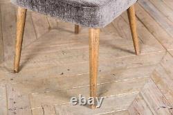 Chenille Dining Chair Side Chair Upholstered Chair Diamond Stitch Chair Grey