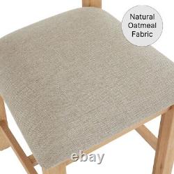 Cheshire Limed Oak Natural Fabric Upholstered Dining Chair- Dining Room LR81