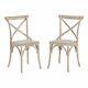 Cian Cafe Upholstered Dining Chair Natural (set Of 2) Rrp £199