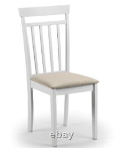 Coast Dining Chair x2 in White Lacquer Finish Priced per Pair
