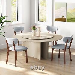 Costway 2 Pcs Dining Chairs Set Upholstered Mid-Back Chairs Armless Side Chairs