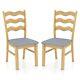 Costway Set Of 2 Dining Chairs Armless Upholstered Rustic Kitchen Side Chair