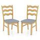 Costway Set Of 2 Dining Chairs Armless Upholstered Rustic Kitchen Side Chair