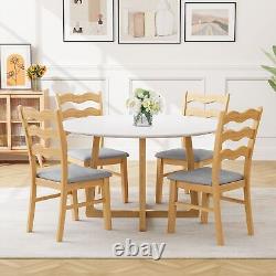 Costway Set of 2 Dining Chairs Armless Upholstered Rustic Kitchen Side Chair