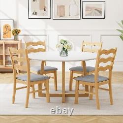 Costway Set of 2 Dining Chairs Armless Upholstered Rustic Kitchen Side Chair