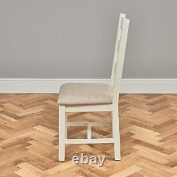 Cotswold Cream Painted Dining Chair with Fabric Seat WT63