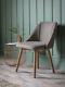 Cox & Cox Grey Cotton Mix Two Upholstered Dining Chairs Rrp £393
