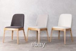 Cream Upholstered Dining Chair Modern Dining Chair Scandi Chair Side Chair