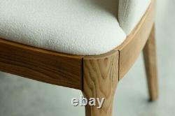 Cream Upholstered Dining Chair Modern Dining Chair Scandi Dining Chair Carver