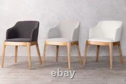 Cream Upholstered Dining Chair Modern Dining Chair Scandi Dining Chair Carver