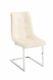 Cream Velvet Dining Chair Set Of 2 Chrome Cantilever Modern Upholstered Ollie