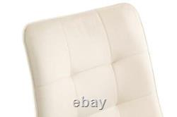 Cream Velvet Dining Chair Set of 2 Chrome Cantilever Modern Upholstered Ollie