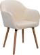 Cream White Upholstered Dining Room Corner Chair For Kitchen Furniture Chairs
