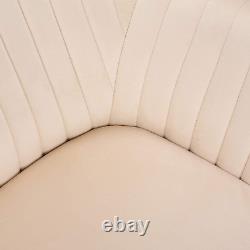 Cream White Upholstered Dining Room Corner Chair for Kitchen Furniture Chairs