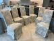 Cream Upholstered Dining Chairs With Loose Covers (x6)