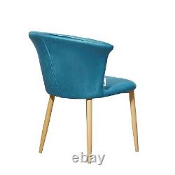 Crushed Velvet Scallop Oyster Chair Sofa Seat Dining Armchair Home Furniture