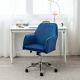 Cushioned Office Chair Velvet Padded Seat Computer Desk Chairs Swivel Adjustable