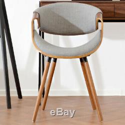 Dining Chair BENT Upholstered Chair Wooden Legs PU Leather Kitchen Chair