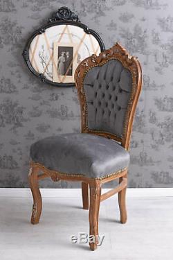 Dining Chair Baroque Upholstered Velvet Antique