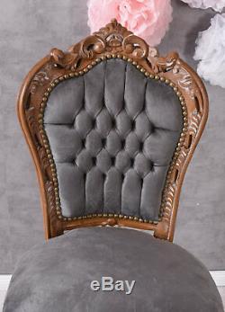 Dining Chair Baroque Upholstered Velvet Antique