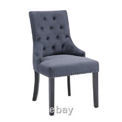 Dining Chair Studded Tufted Accent Occasional Upholstered Chair Velvet/Fabric