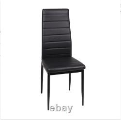 Dining Chairs 2/4 Pcs Faux Leather Chairs Upholstered Hight Back Modern Home