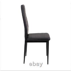 Dining Chairs 2/4 Pcs Faux Leather Chairs Upholstered Hight Back Modern Home