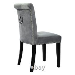 Dining Chairs 2pcs Velvet Kitchen Chairs High Back Upholstered Seat Home Kitchen