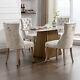 Dining Chairs 4pcs Fabric Upholstered Kitchen Chairs With Solid Wood Legs Beige