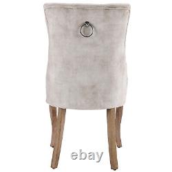 Dining Chairs 4pcs Fabric Upholstered Kitchen Chairs with Solid Wood Legs Beige