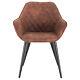 Dining Chairs Faux Leather Upholstered Armchair With Backrest Kitchen Restaurant