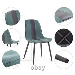 Dining Chairs Set 2/4/6 Fabric Upholstered Seat Metal Legs Kitchen Restaurant