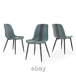 Dining Chairs Set 2/4/6 Fabric Upholstered Seat Metal Legs Kitchen Restaurant
