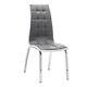 Dining Chairs Set Of 2/4 Pu Leather Padded Seat Chrome Legs Office Kitchen Chair