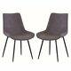 Dining Chairs Set Of 2 Brown Upholstered Dining Chairs Uk Shipper Rrp £250.00