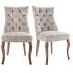 Dining Chairs Set Of 2 Fabirc Upholstered Kitchen Chairs With Solid Wood Legs