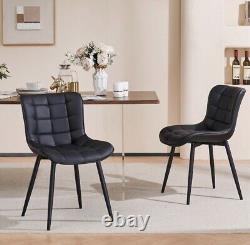 Dining Chairs Set of 2 Faux Leather Upholstered