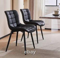 Dining Chairs Set of 2 Faux Leather Upholstered