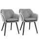 Dining Chairs Set Of 2 Modern Upholstered Fabric Velvet-touch Leisure Chairs