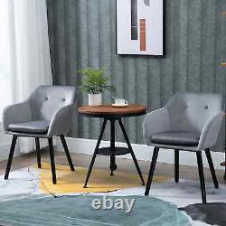 Dining Chairs Set of 2 Modern Upholstered Fabric Velvet-Touch Leisure Chairs