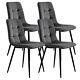 Dining Chairs Set Of 4 Velvet/linen Upholstered Chair Lounge Counter Chairs Ht