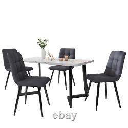 Dining Chairs Set of 4 Velvet/Linen Upholstered Chair Lounge Counter Chairs MN