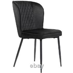 Dining Chairs Set of 4 Velvet Upholstered Kitchen Chairs for Home Restaurant