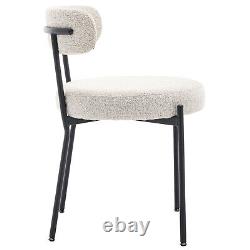 Dining Chairs Set of 6 Mid-Century Upholstered Curved Backrest Accent Chairs