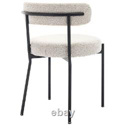 Dining Chairs Set of 6 Mid-Century Upholstered Curved Backrest Accent Chairs