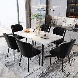 Dining Chairs Set of 6 Velvet Upholstered Kitchen Chairs for Home Restaurant