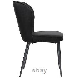 Dining Chairs Set of 6 Velvet Upholstered Kitchen Chairs for Home Restaurant