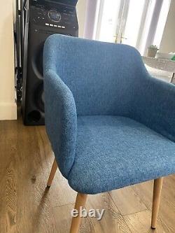 Dining Chairs Upholstered Seat Armchairs Metal Legs